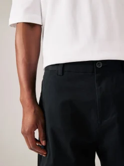 Black/Navy Straight Fit Stretch Chino Shorts 2 Pack
