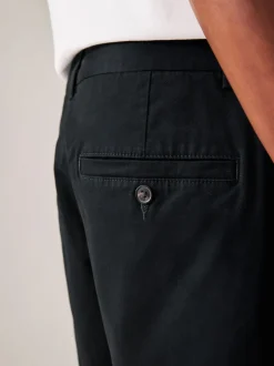Black/Navy Straight Fit Stretch Chino Shorts 2 Pack