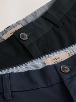 Black/Navy Straight Fit Stretch Chino Shorts 2 Pack