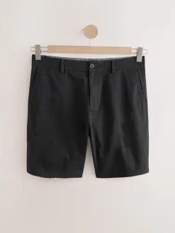 Black/Navy/Charcoal Straight Fit Stretch Chinos Shorts 3 Pack