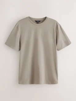 Black/Neutral Brown Short Sleeve T-Shirt With Cheesecloth Texture Shorts