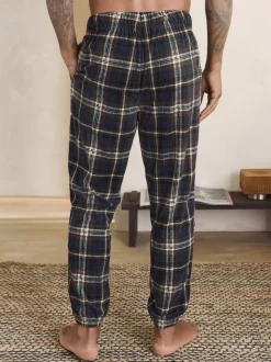 Black/Neutral Check Motionflex Corded Cosy Cuffed Pyjama Bottoms