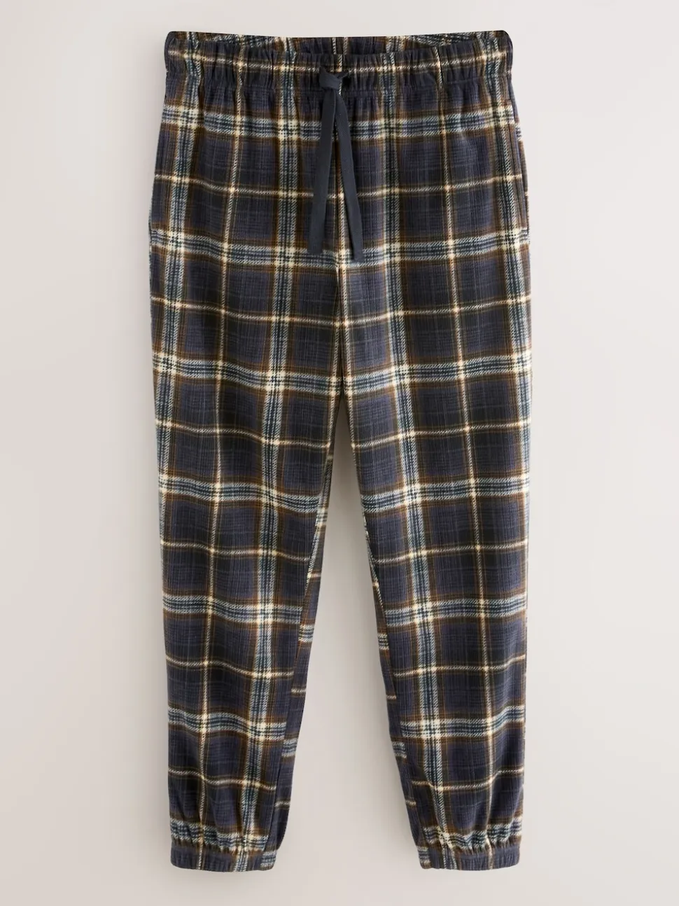 Black/Neutral Check Motionflex Corded Cosy Cuffed Pyjama Bottoms