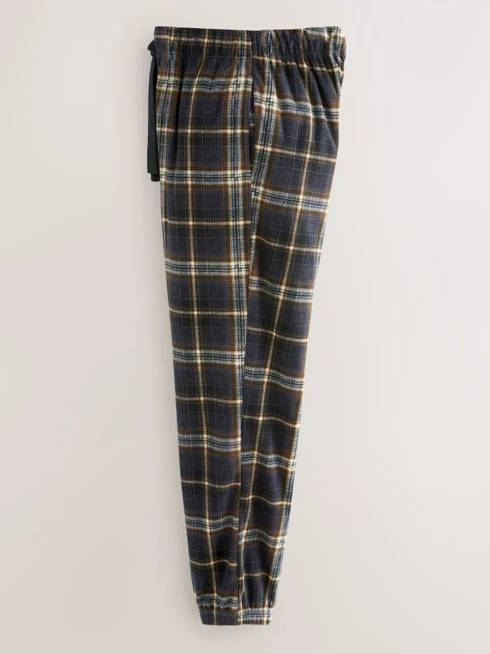Black/Neutral Check Motionflex Corded Cosy Cuffed Pyjama Bottoms