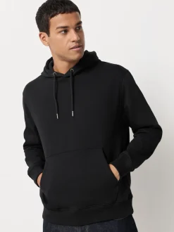 Black/Neutral Cotton Rich Jersey Overhead Hoodies 2 Pack