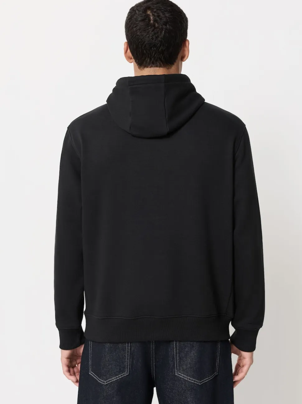 Black/Neutral Cotton Rich Jersey Overhead Hoodies 2 Pack