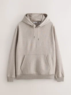 Black/Neutral Cotton Rich Jersey Overhead Hoodies 2 Pack