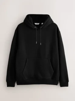 Black/Neutral Cotton Rich Jersey Overhead Hoodies 2 Pack