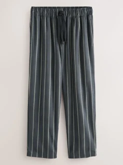 Black/Neutral Stripe Motionflex Cosy Short Sleeve Pyjamas Set