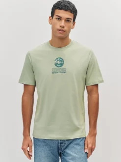 Black/Neutral/Green Regular Fit Graphic Print T-Shirts 3 Pack