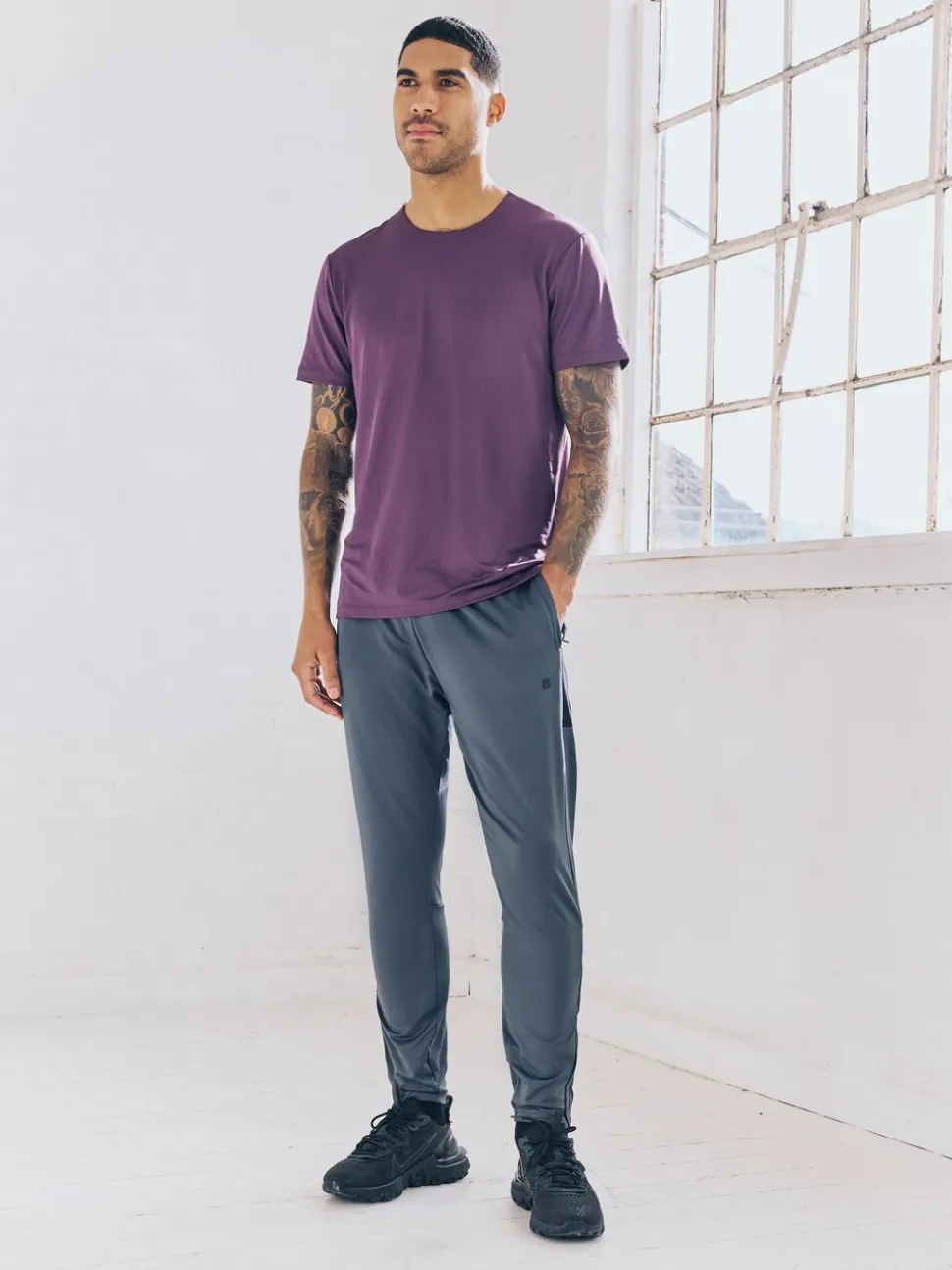 Black/Slate Active Sports Training Joggers 2 Pack