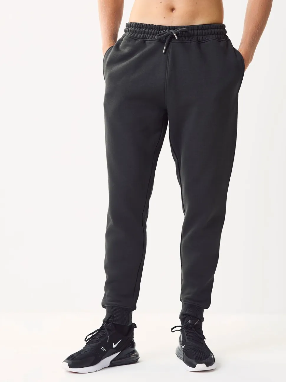 Black/Slate Grey/Khaki Green Slim Fit Cotton Rich Jersey Joggers 3 Pack