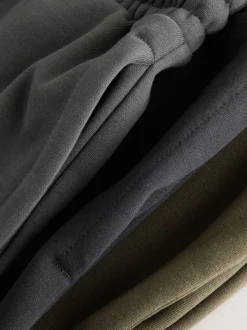 Black/Slate Grey/Khaki Green Brushback Heavyweight 3 Pack Joggers