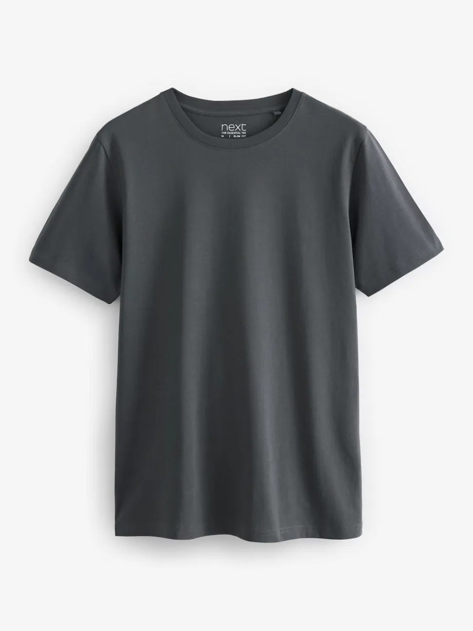 Black/Slate/Grey Marl/White/Navy/Blue Regular Fit Essential Cotton T-Shirts 6 Pack