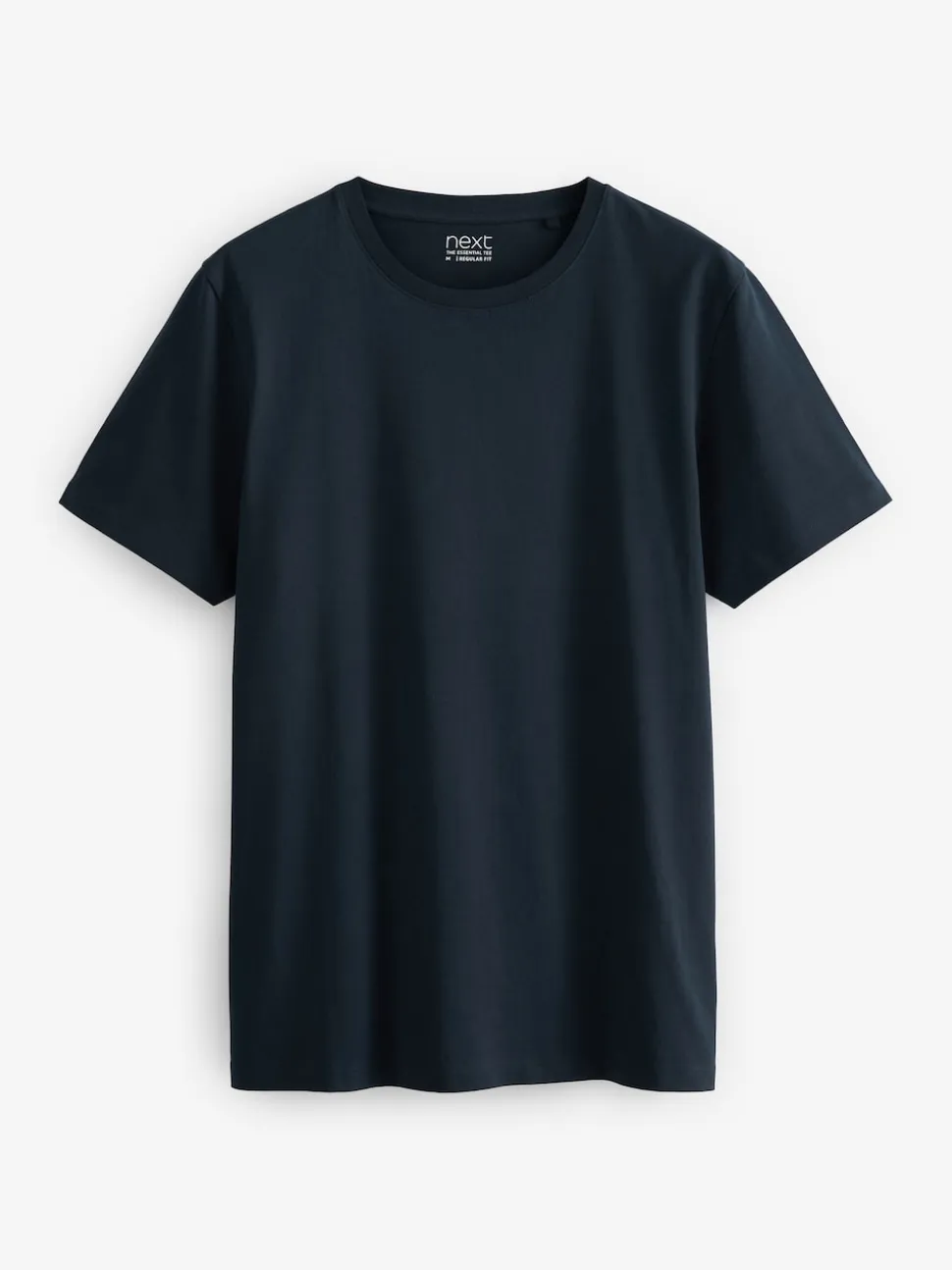 Black/Slate/Grey Marl/White/Navy/Blue Regular Fit Essential Cotton T-Shirts 6 Pack