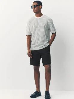 Black/Vintage Blue/ White/ Mushroom Straight Fit Stretch Chino Shorts 4 Pack