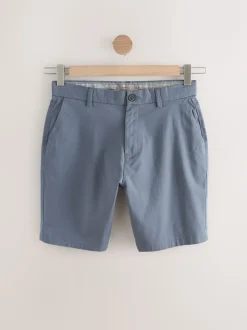 Black/Vintage Blue/ White/ Mushroom Straight Fit Stretch Chino Shorts 4 Pack