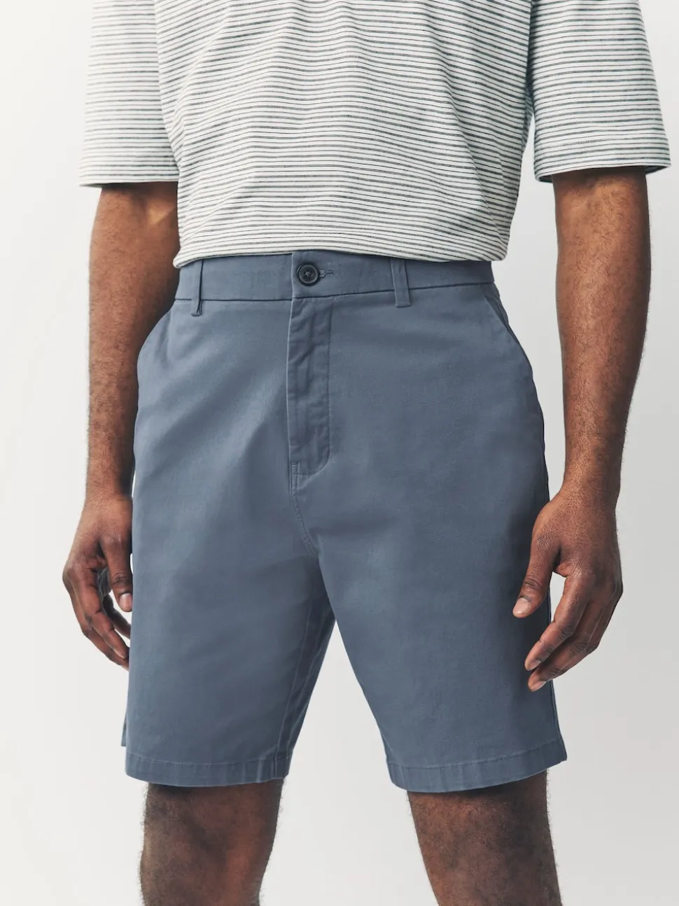 Black/Vintage Blue/ White/ Mushroom Straight Fit Stretch Chino Shorts 4 Pack