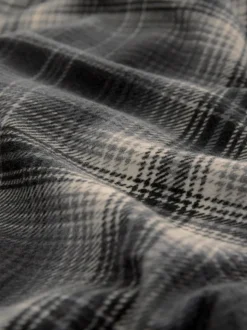 Black/White Monochrome Check Motionflex Cosy Shorts Pyjamas Set