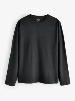 Black/White/Grey/Blue Slim Fit Regular Fit Long Sleeve 100% Cotton T-Shirts 5 Pack