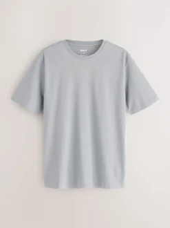 Black/White/Grey/Slate Grey/Stone/Brown Regular Fit Essential Cotton T-Shirts 6 Pack
