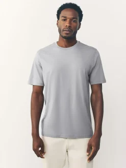 Black/White/Grey/Slate Grey/Stone/Brown Regular Fit Essential Cotton T-Shirts 6 Pack