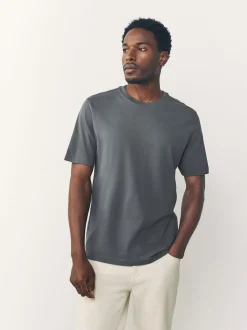 Black/White/Grey/Slate Grey/Stone/Brown Regular Fit Essential Cotton T-Shirts 6 Pack