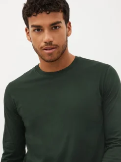 Black/White/Navy Blue/Green/Burgundy Red Regular Fit Regular Fit Long Sleeve 100% Cotton T-Shirts 5 Pack