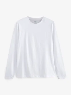 Black/White/Navy Blue/Green/Burgundy Red Regular Fit Regular Fit Long Sleeve 100% Cotton T-Shirts 5 Pack