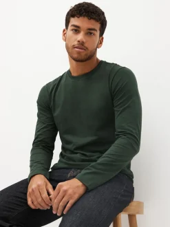 Black/White/Navy Blue/Green/Burgundy Red Regular Fit Regular Fit Long Sleeve 100% Cotton T-Shirts 5 Pack