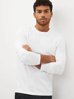 Black/White/Navy Blue/Green/Burgundy Red Regular Fit Regular Fit Long Sleeve 100% Cotton T-Shirts 5 Pack