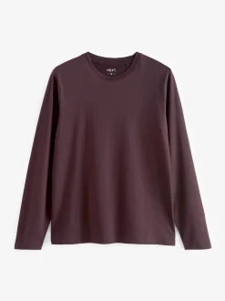 Black/White/Navy Blue/Green/Burgundy Red Regular Fit Regular Fit Long Sleeve 100% Cotton T-Shirts 5 Pack