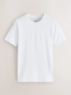 Black/White/Navy/Grey Muscle Fit Essential Cotton T-Shirts 6 Pack