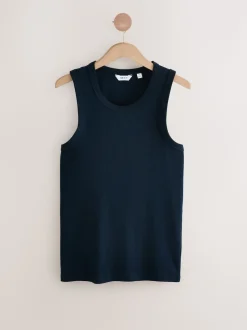 Black/White/Neutral/Navy 4 Pack Slim Ribbed Vest