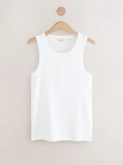 Black/White/Neutral/Navy 4 Pack Slim Ribbed Vest