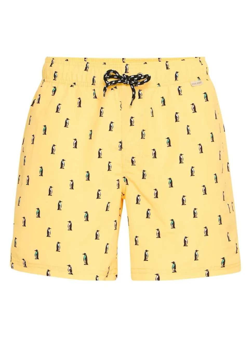 Blend Yellow Penguin Print Swim Shorts