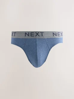 Blue / Grey Marl 10 pack Cotton Rich Briefs