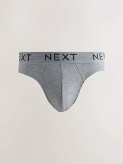 Blue / Grey Marl 10 pack Cotton Rich Briefs
