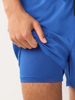 Blue Active Lined Swim Shorts