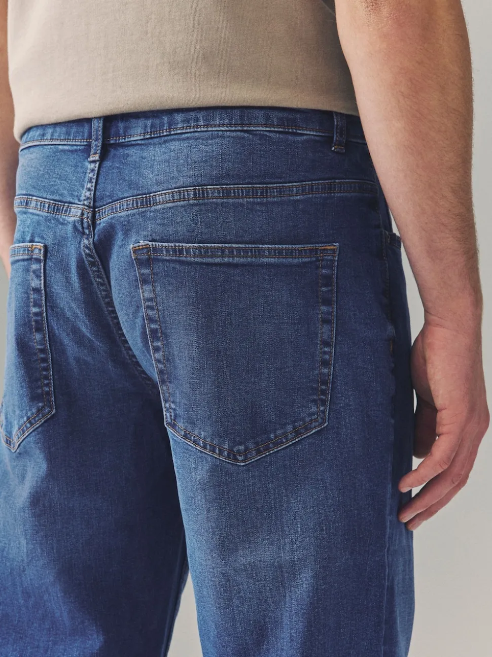 Blue Authentic Single Straight Fit Classic Stretch Jeans