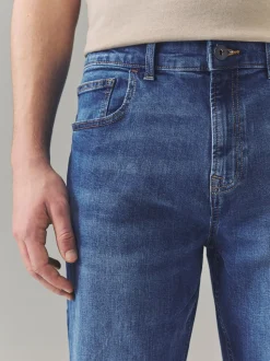 Blue Authentic Single Straight Fit Classic Stretch Jeans