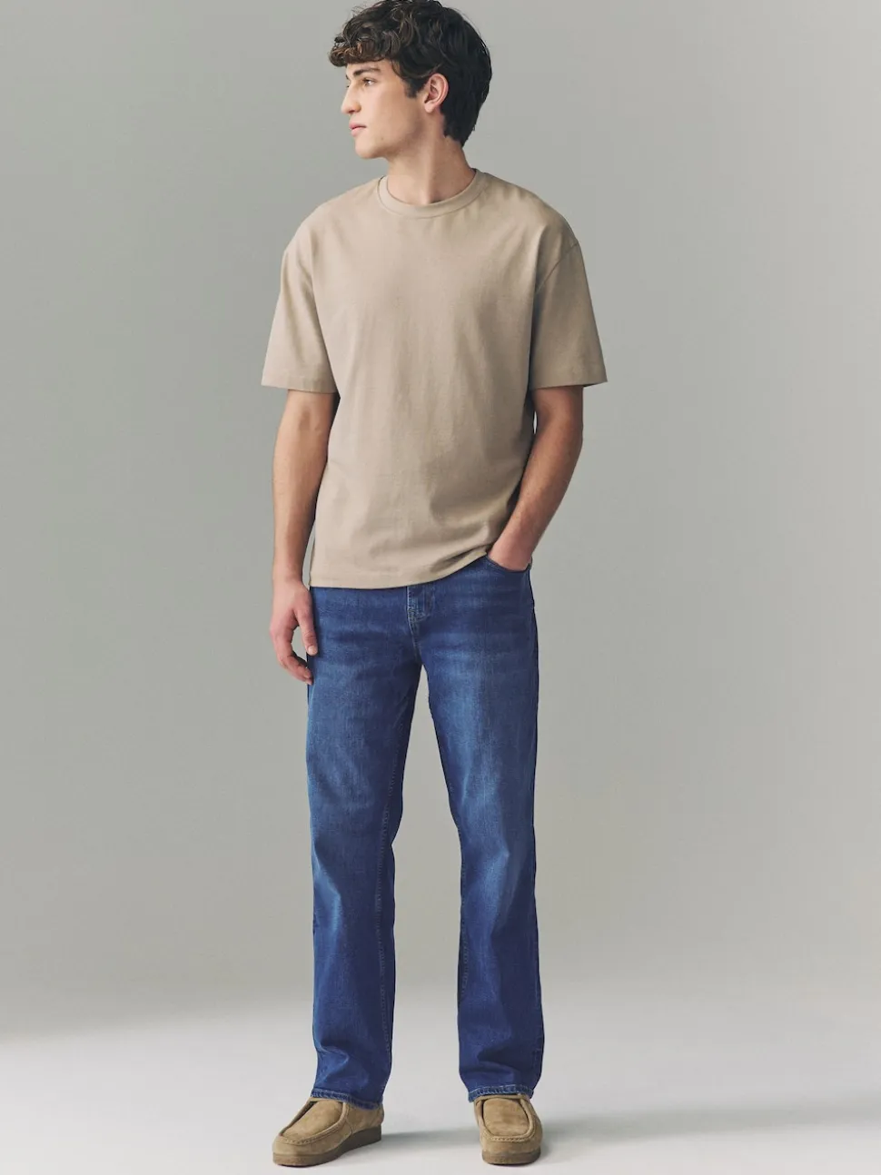 Blue Authentic Single Straight Fit Classic Stretch Jeans