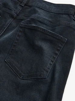 Blue Black Single Straight Fit Classic Stretch Jeans