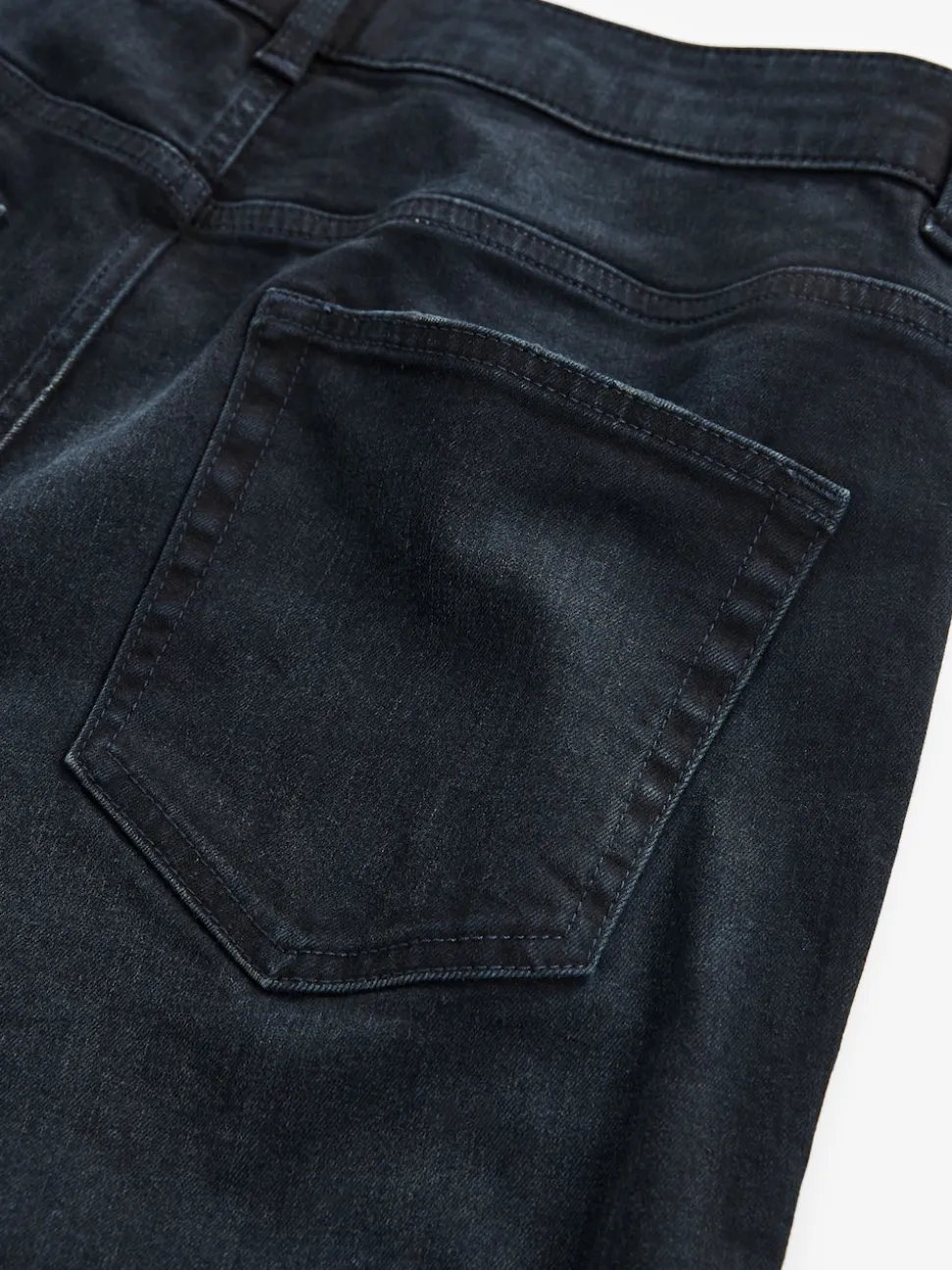Blue Black Single Straight Fit Classic Stretch Jeans