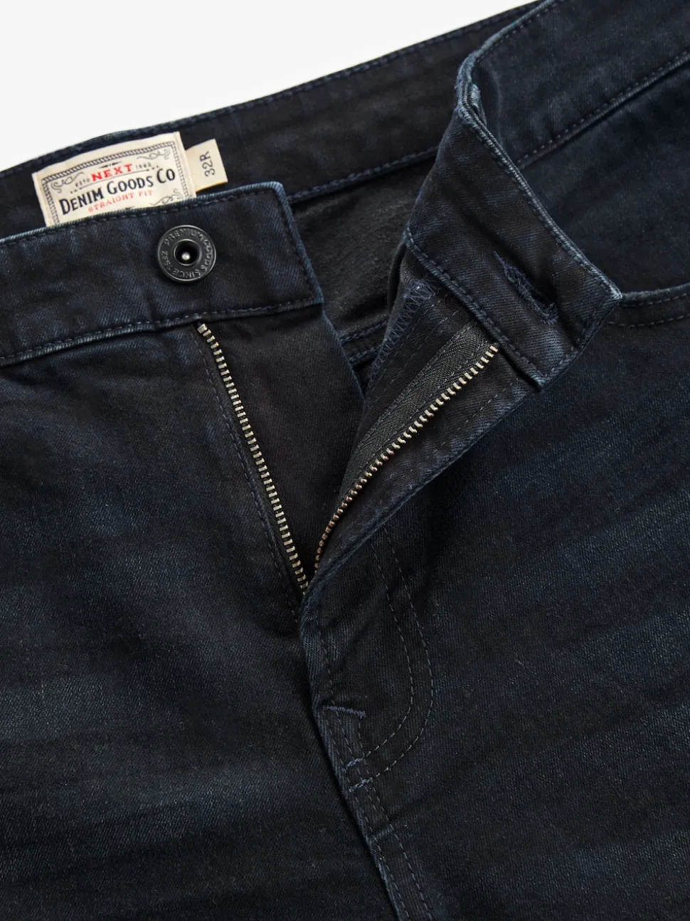 Blue Black Single Straight Fit Classic Stretch Jeans