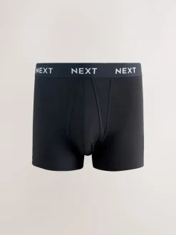 Blue/ Black Waistbands 5 Pack A-Front Cotton Rich Boxers