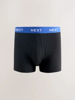 Blue/ Black Waistbands 5 Pack A-Front Cotton Rich Boxers