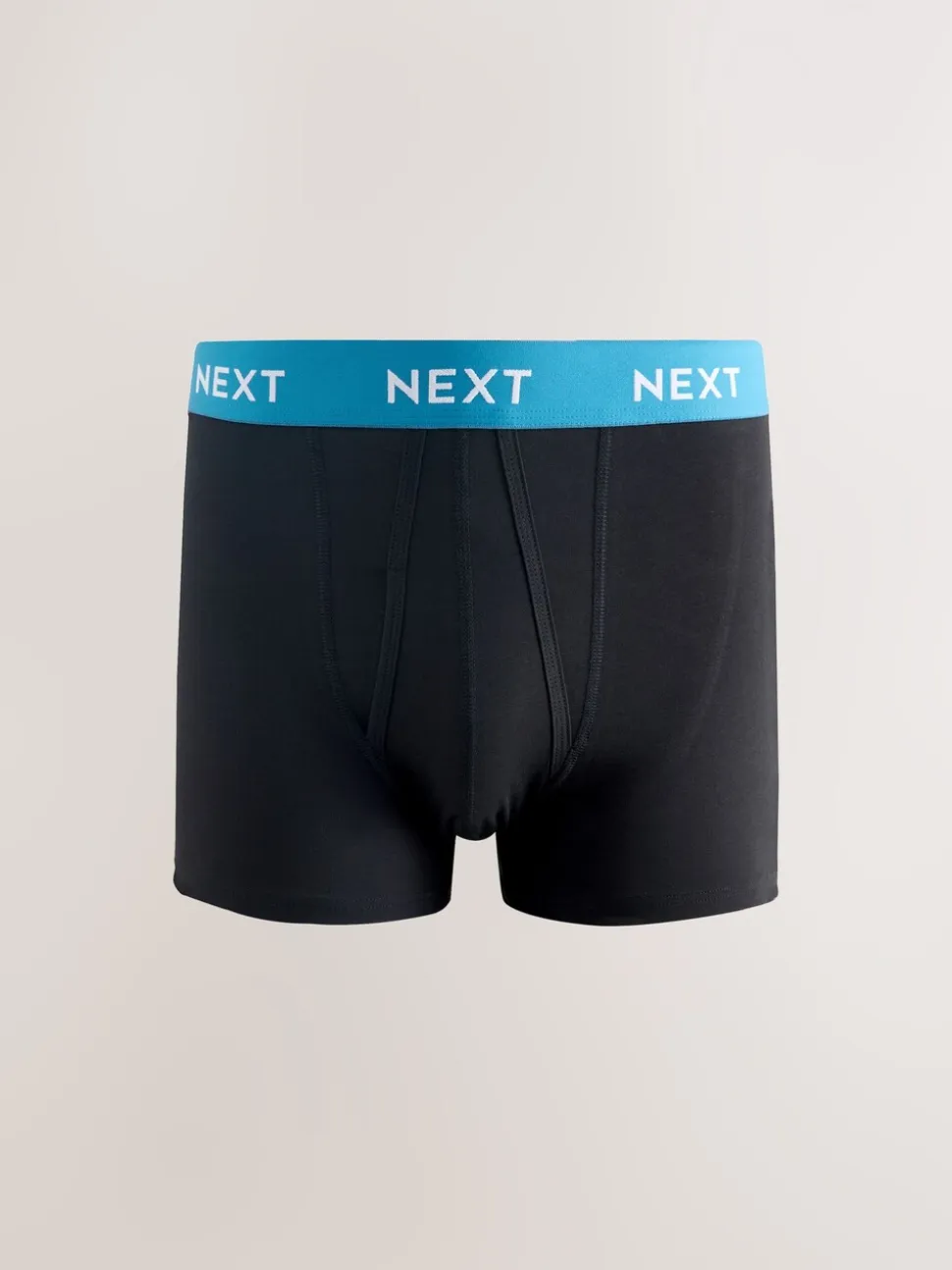 Blue/ Black Waistbands 5 Pack A-Front Cotton Rich Boxers