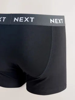 Blue/ Black Waistbands 5 Pack A-Front Cotton Rich Boxers