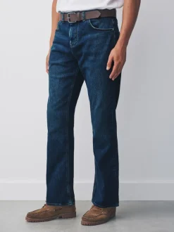 Blue Bootcut Signature Belted Jeans